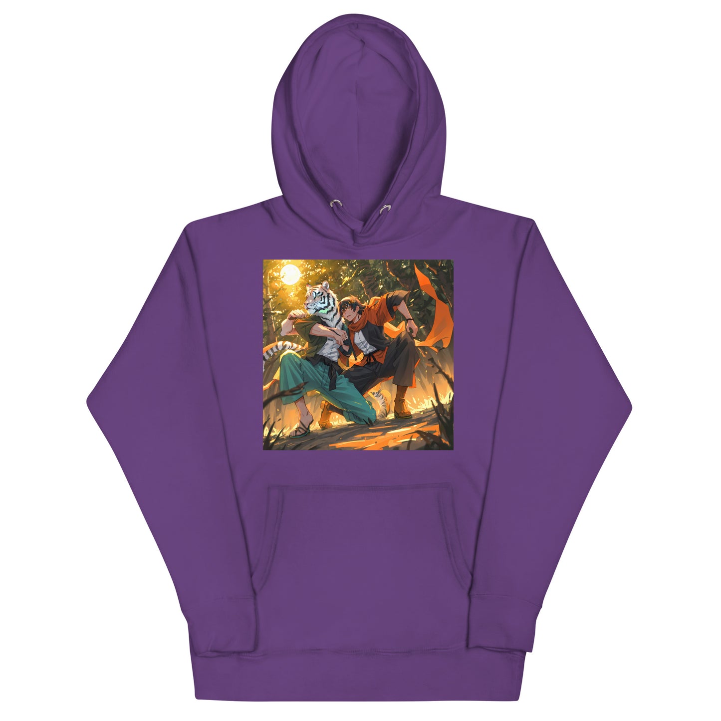 Unisex Anime Friends in the Forest Hoodie